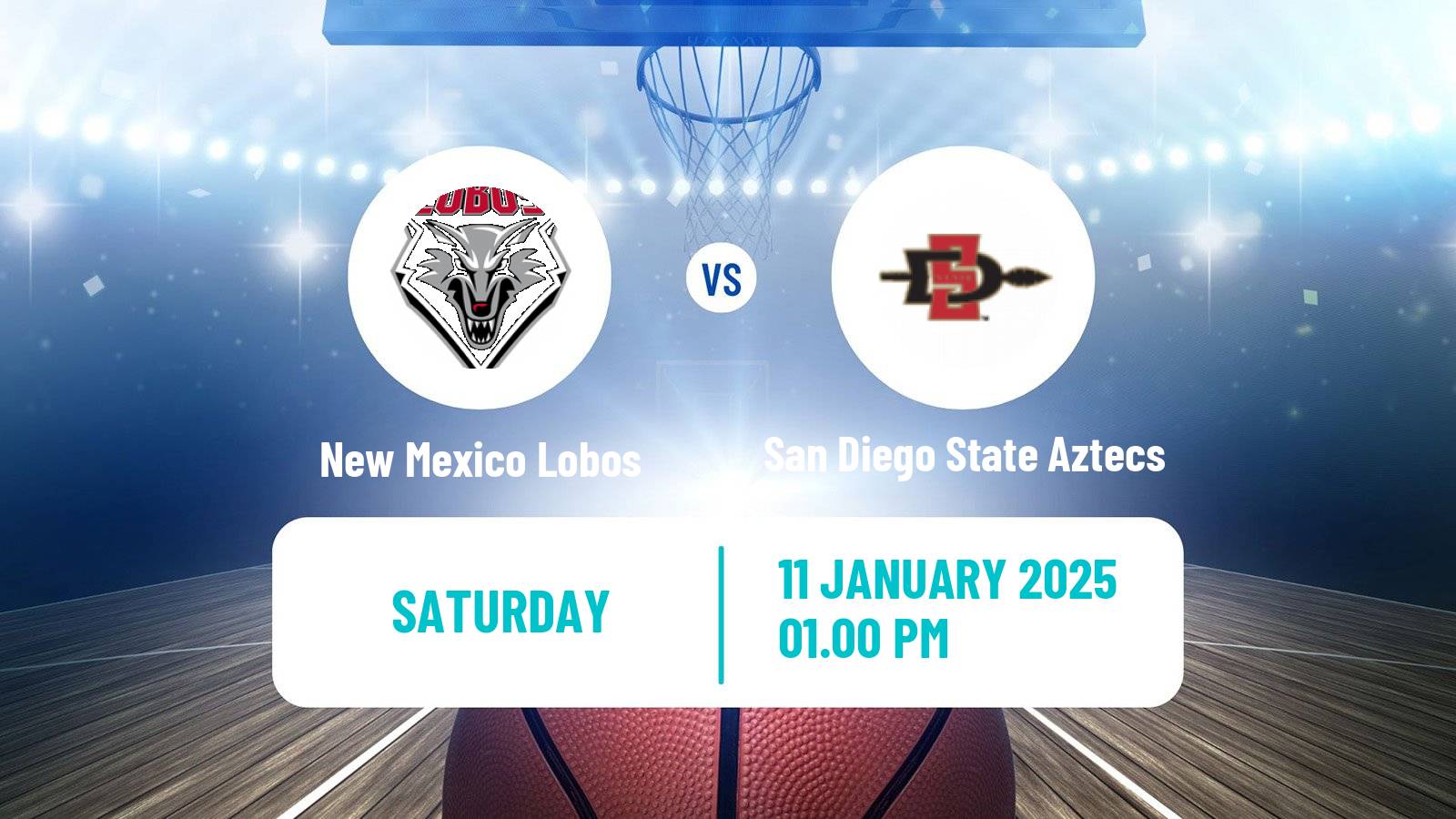 Basketball NCAA College Basketball New Mexico Lobos - San Diego State Aztecs