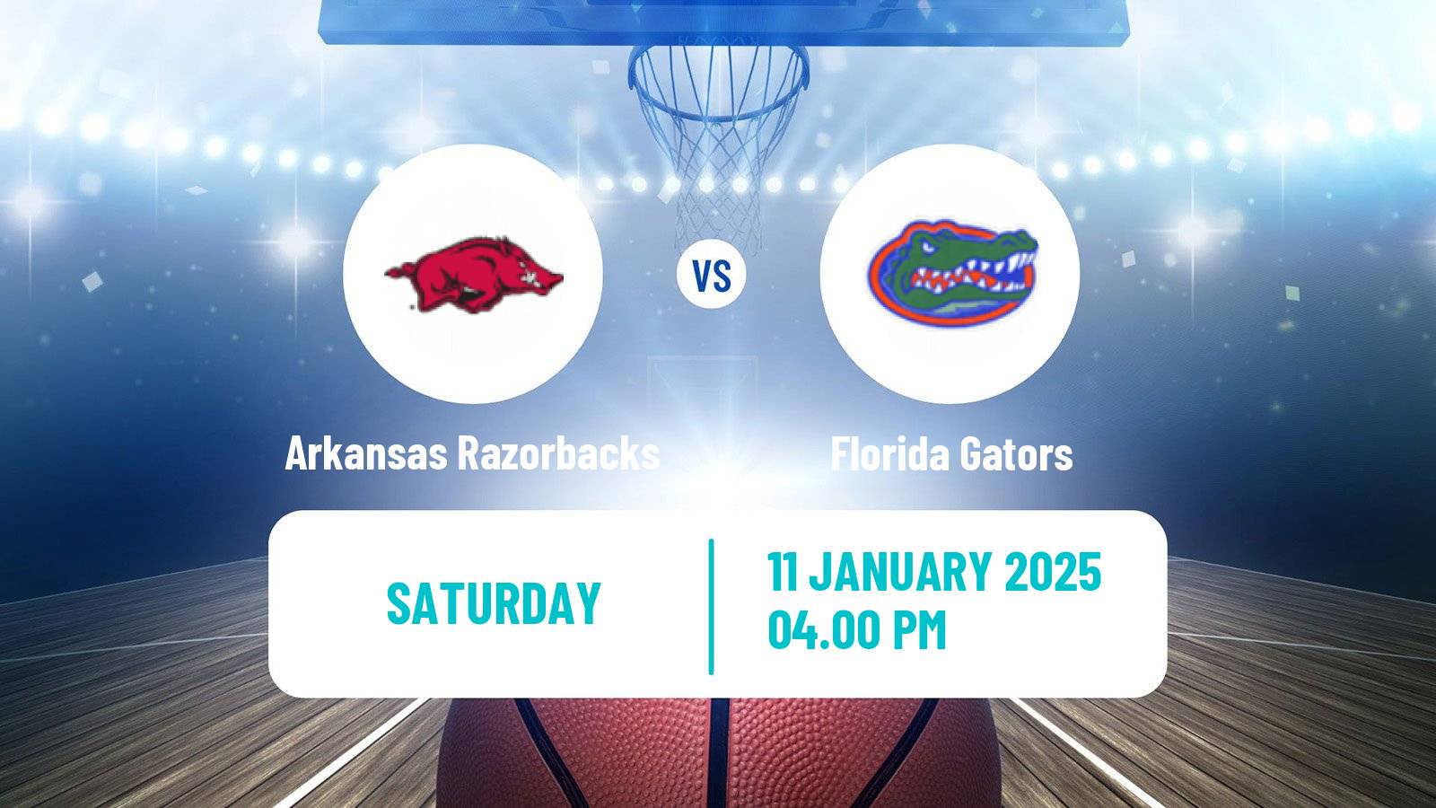 Basketball NCAA College Basketball Arkansas Razorbacks - Florida Gators