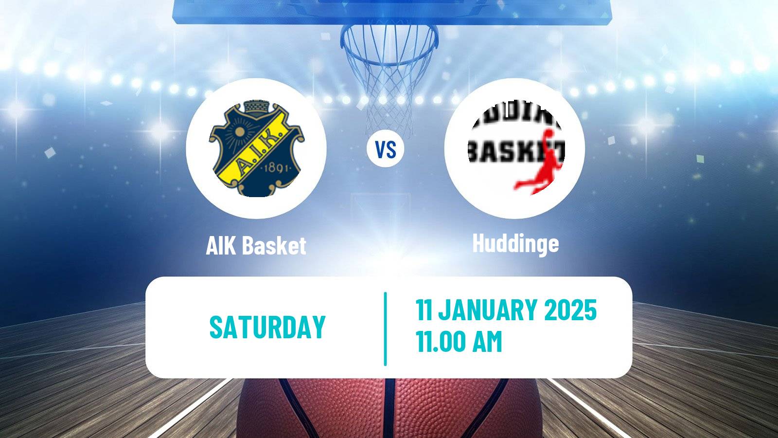 Basketball Swedish Superettan Basketball AIK Basket - Huddinge