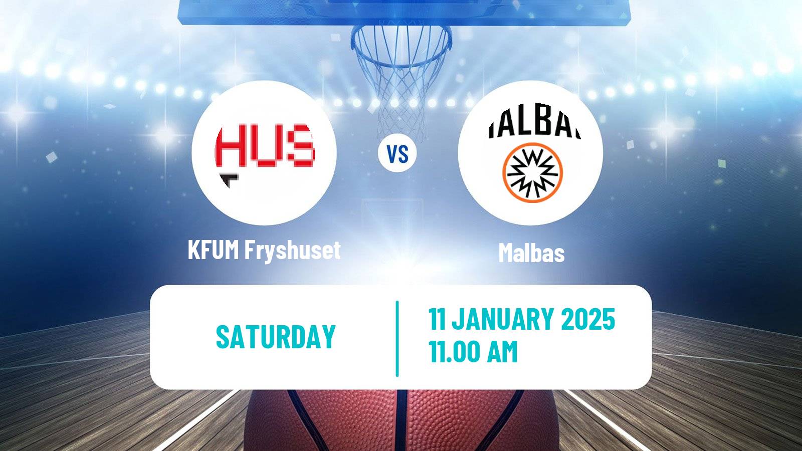 Basketball Swedish Superettan Basketball KFUM Fryshuset - Malbas