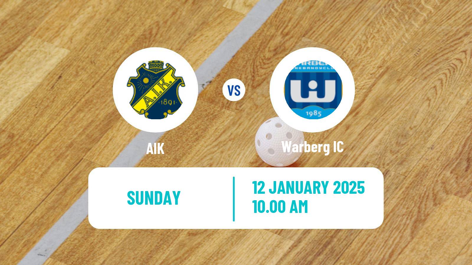 Floorball Swedish Superligan Floorball AIK - Warberg