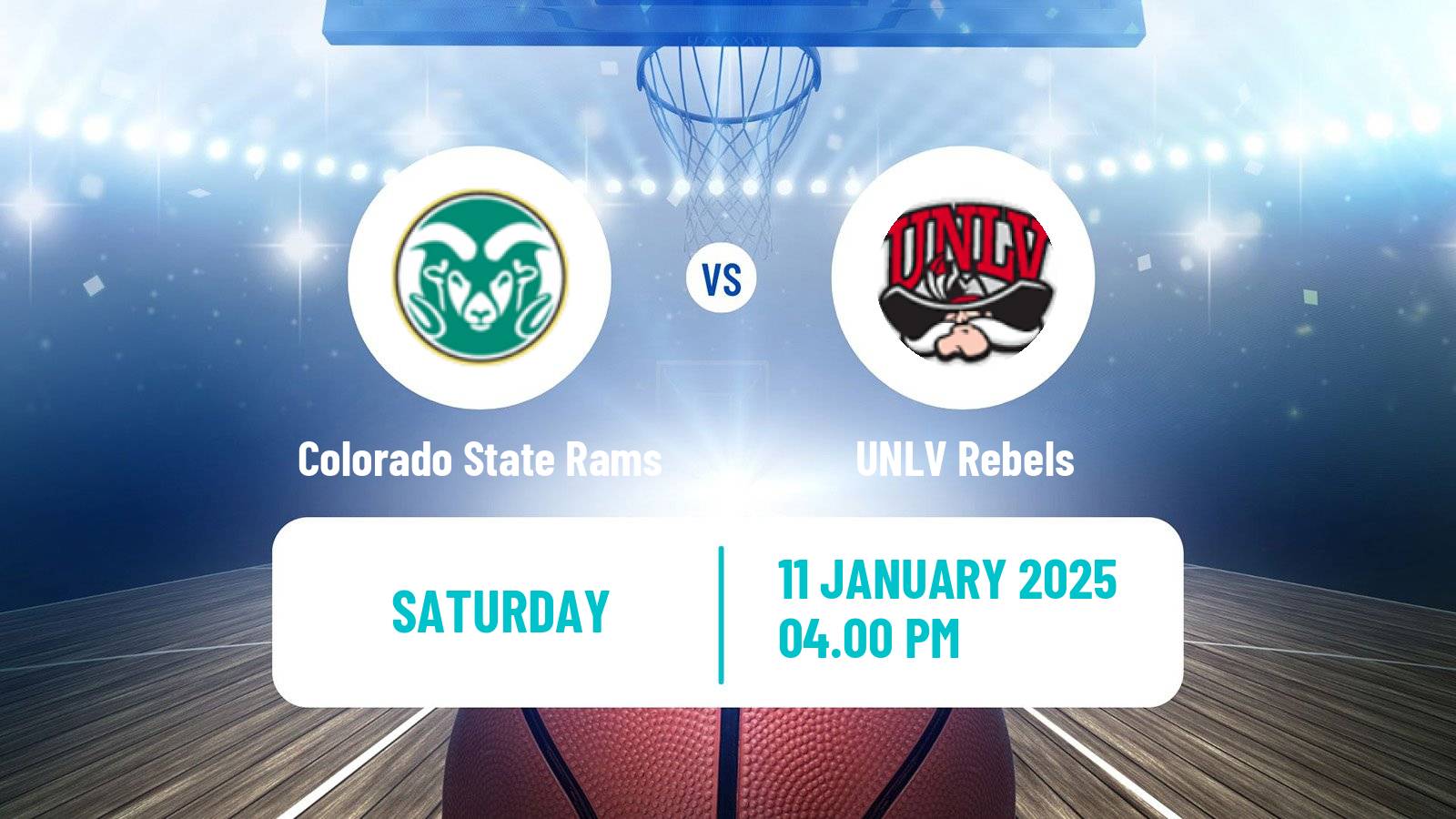 Basketball NCAA College Basketball Colorado State Rams - UNLV Rebels