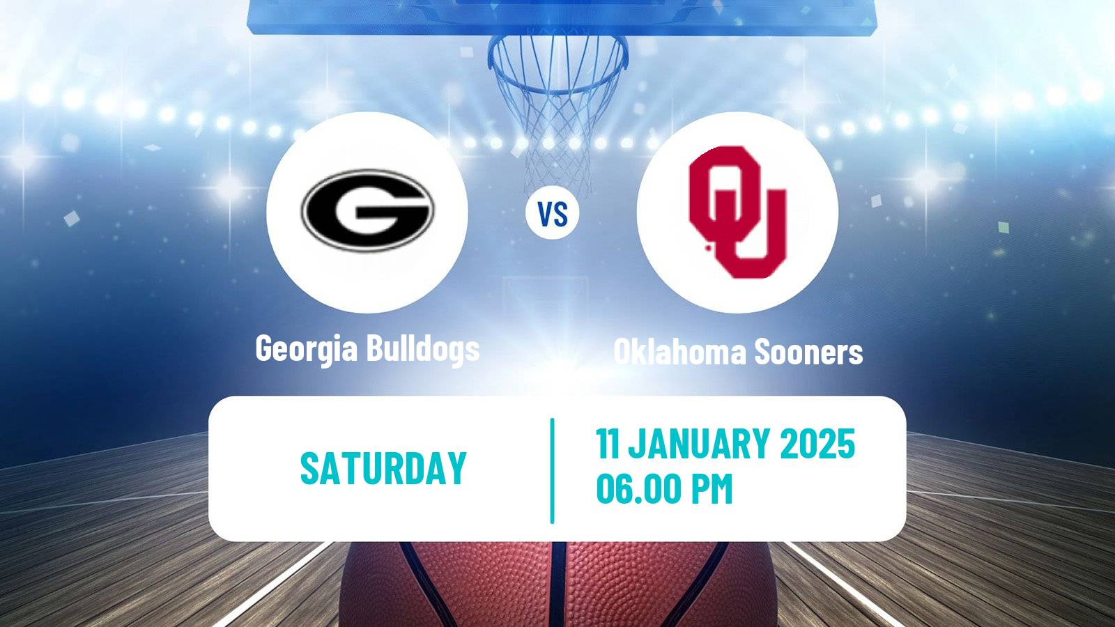 Basketball NCAA College Basketball Georgia Bulldogs - Oklahoma Sooners