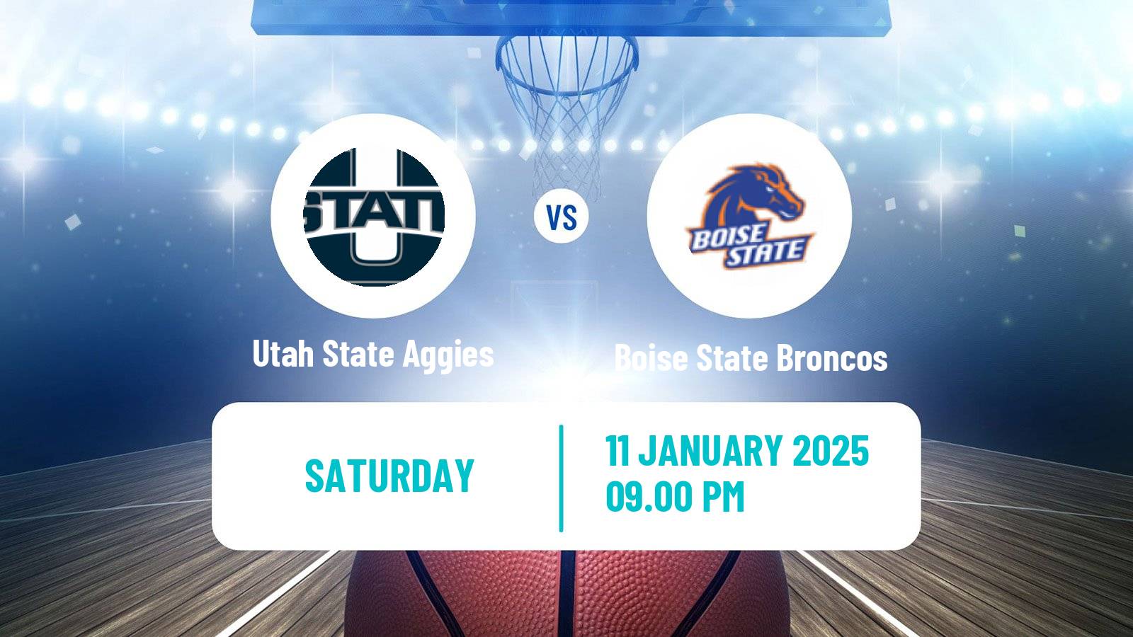 Basketball NCAA College Basketball Utah State Aggies - Boise State Broncos