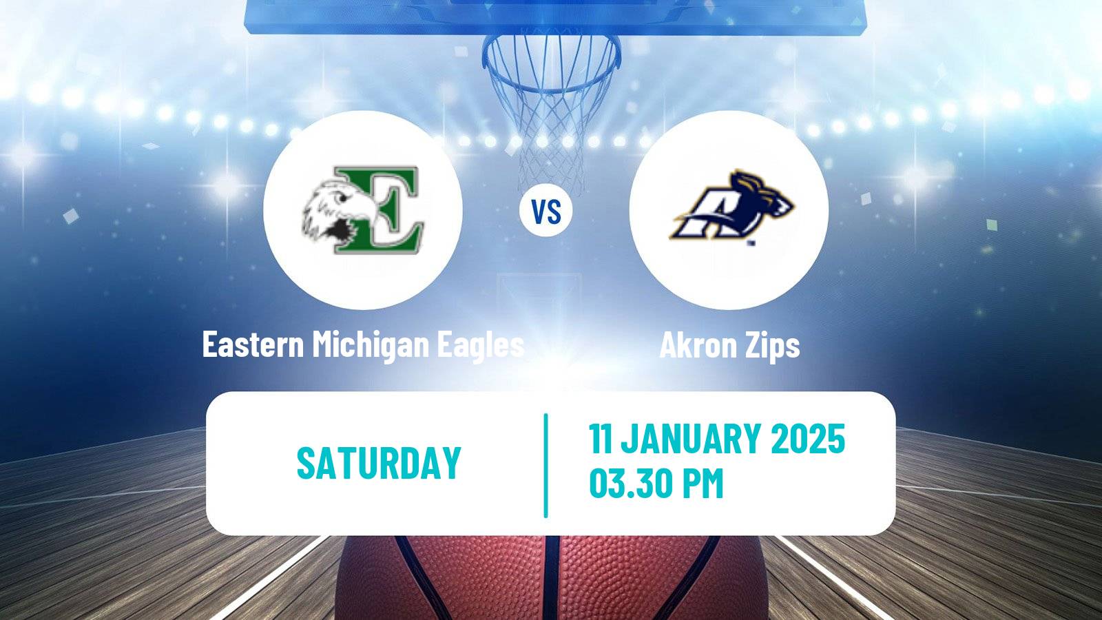 Basketball NCAA College Basketball Eastern Michigan Eagles - Akron Zips