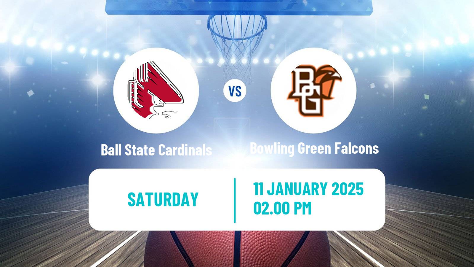 Basketball NCAA College Basketball Ball State Cardinals - Bowling Green Falcons