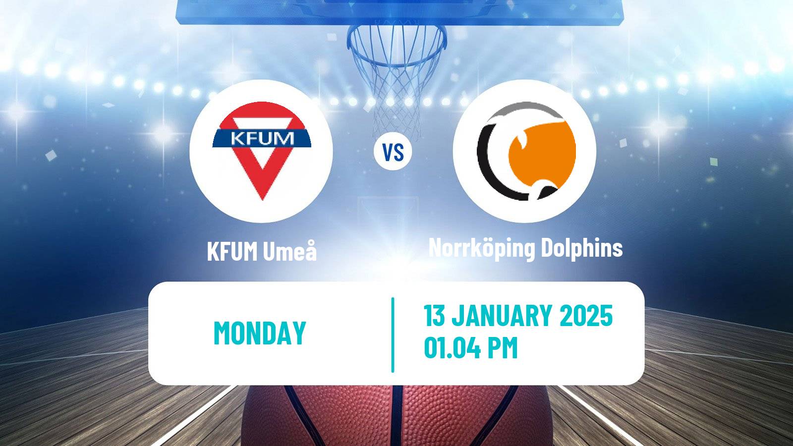 Basketball Swedish Basketligan KFUM Umeå - Norrköping Dolphins