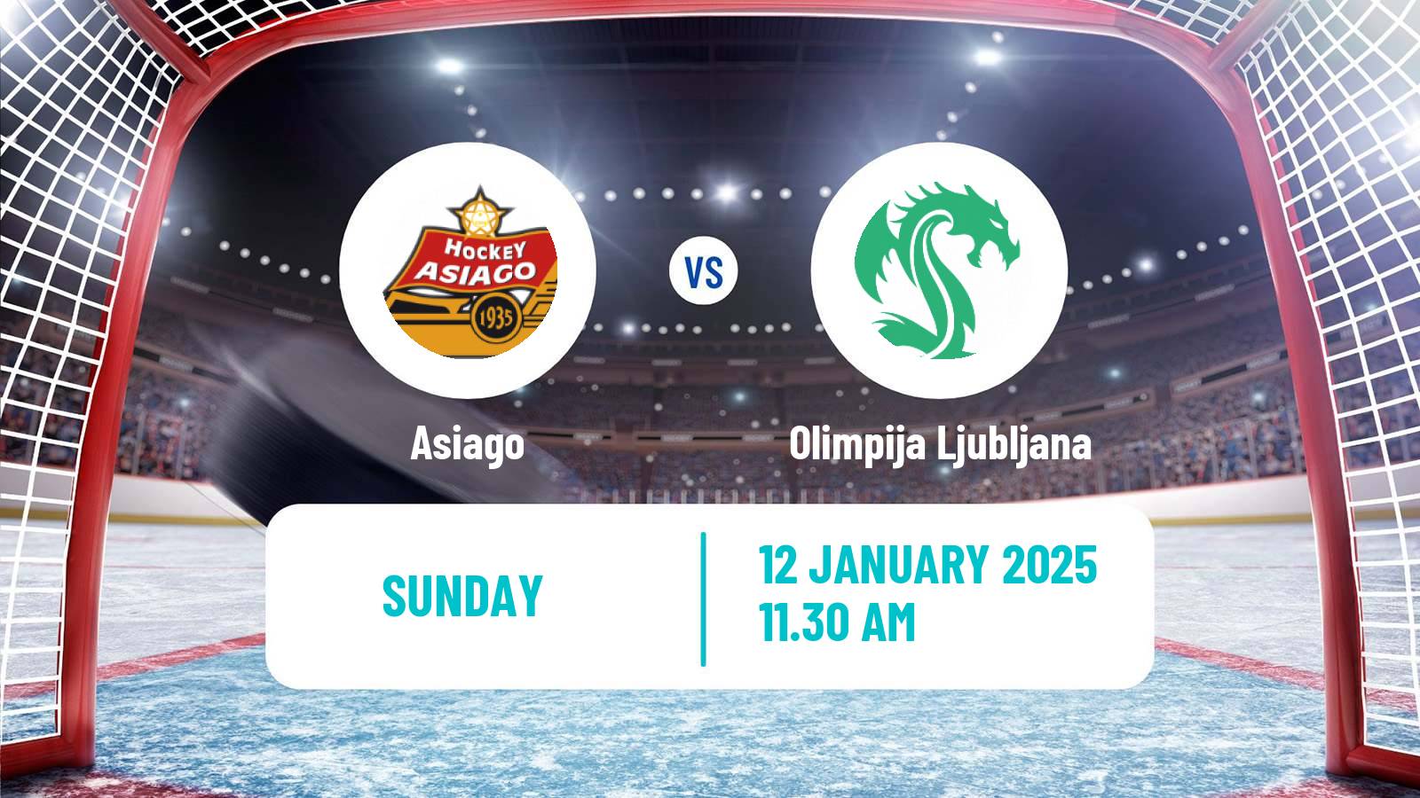 Hockey Austrian Ice Hockey League Asiago - Olimpija Ljubljana