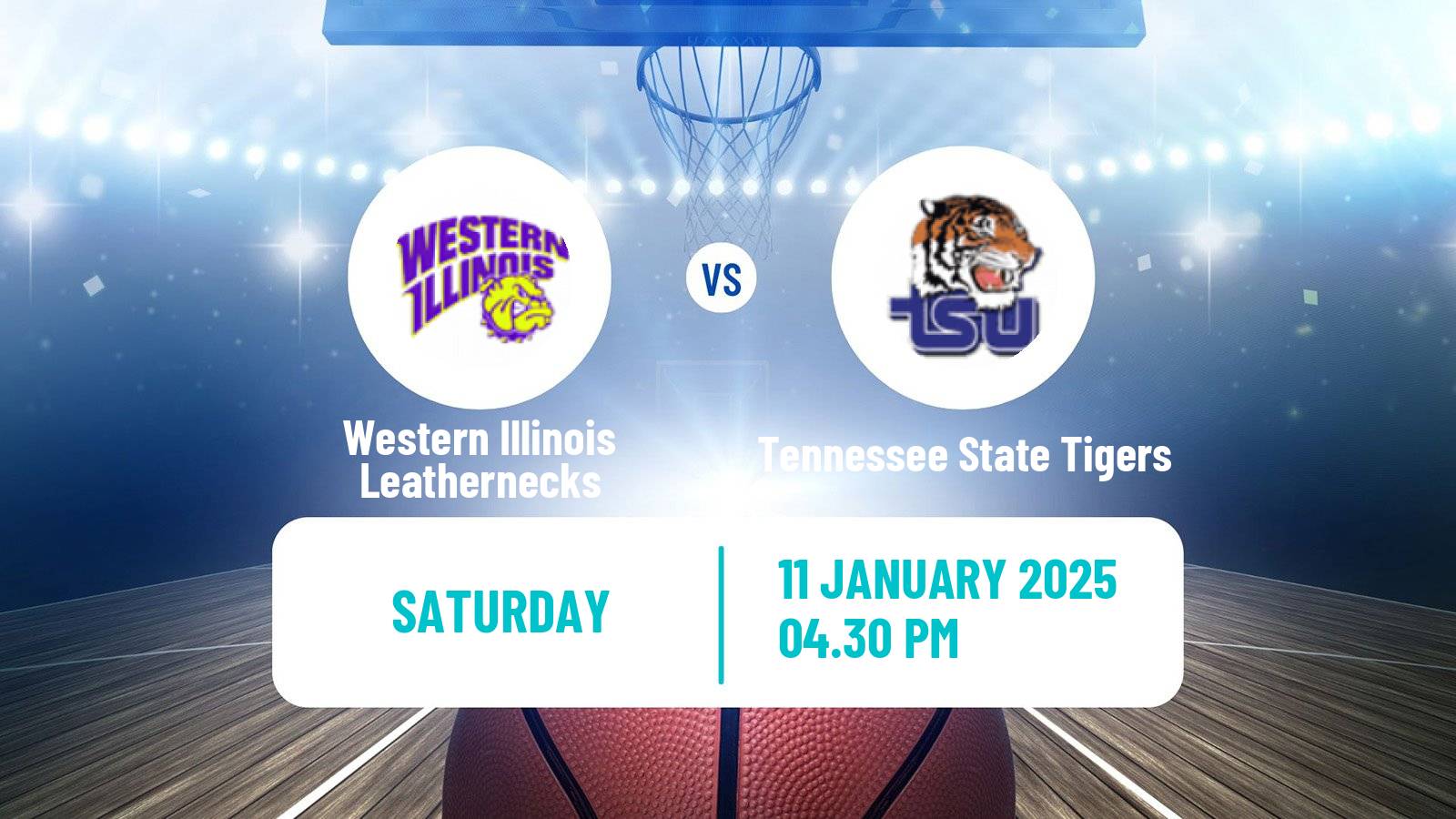 Basketball NCAA College Basketball Western Illinois Leathernecks - Tennessee State Tigers