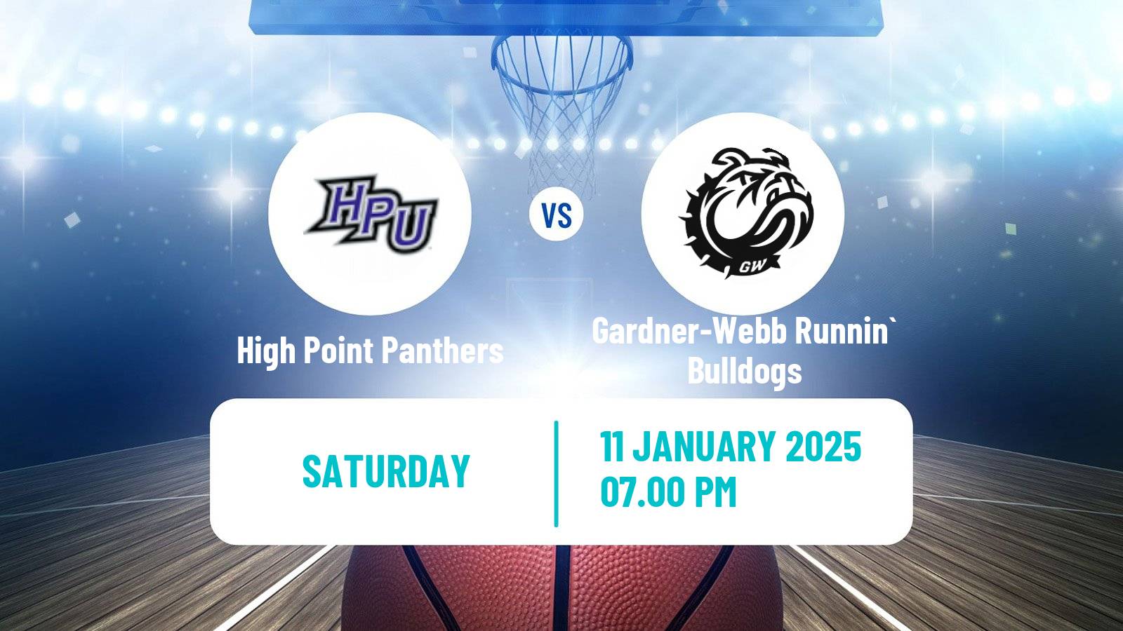 Basketball NCAA College Basketball High Point Panthers - Gardner-Webb Runnin` Bulldogs