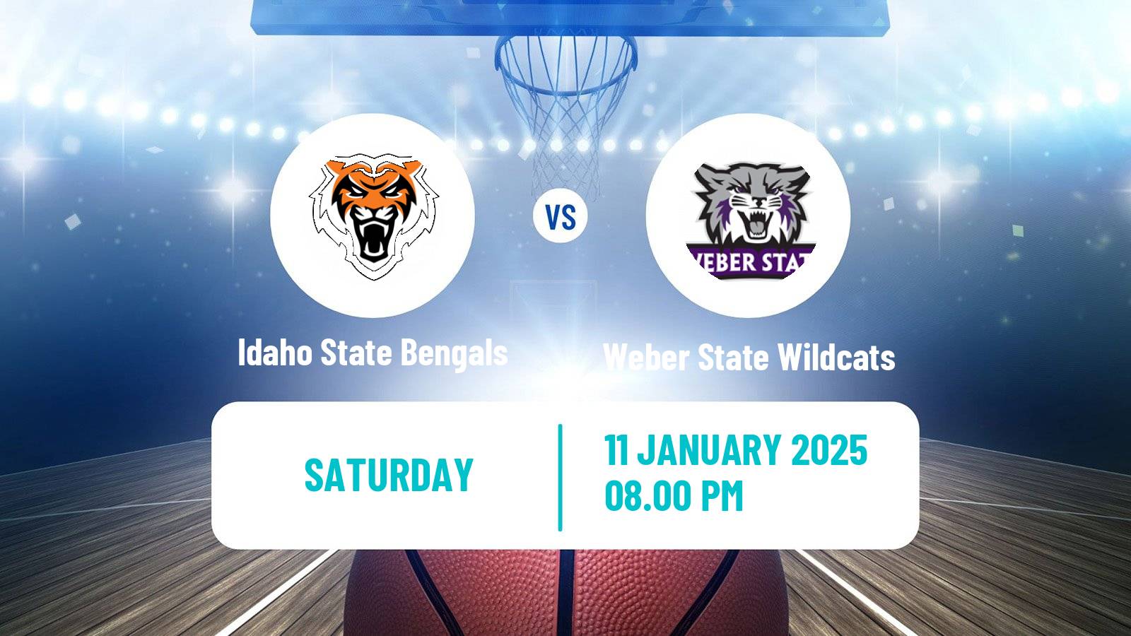 Basketball NCAA College Basketball Idaho State Bengals - Weber State Wildcats