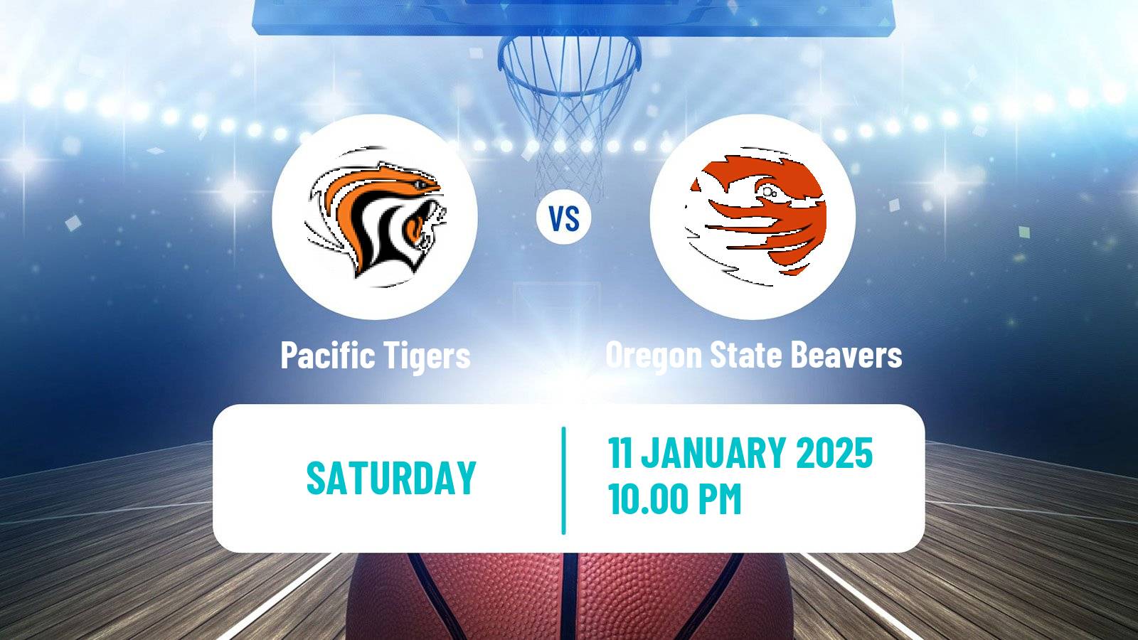 Basketball NCAA College Basketball Pacific Tigers - Oregon State Beavers