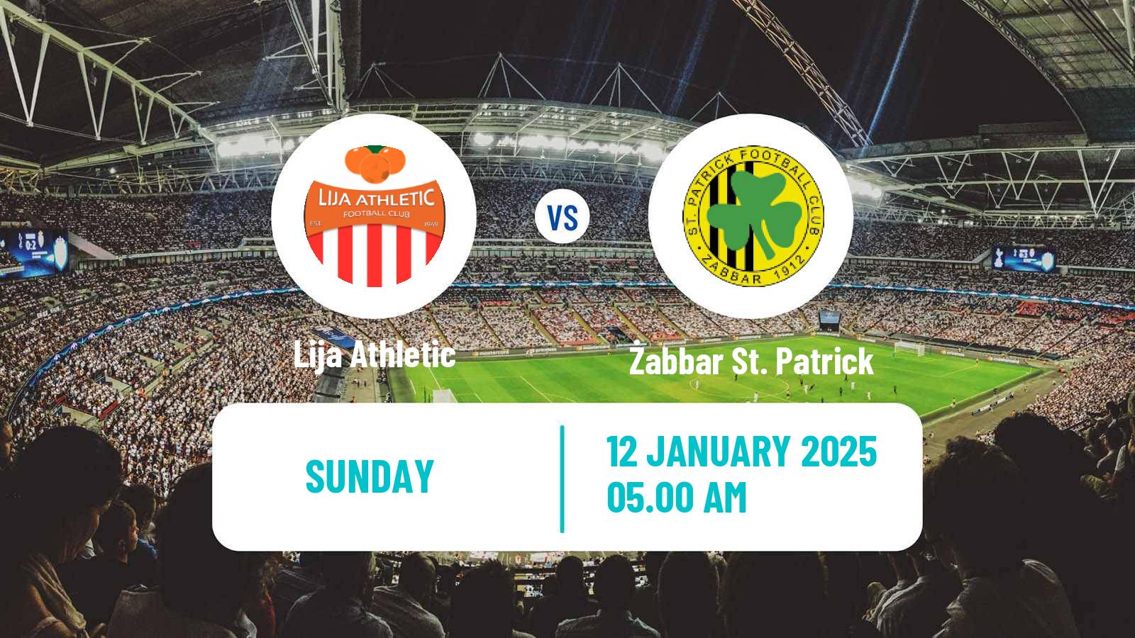 Soccer Maltese FA Trophy Lija Athletic - Żabbar St. Patrick