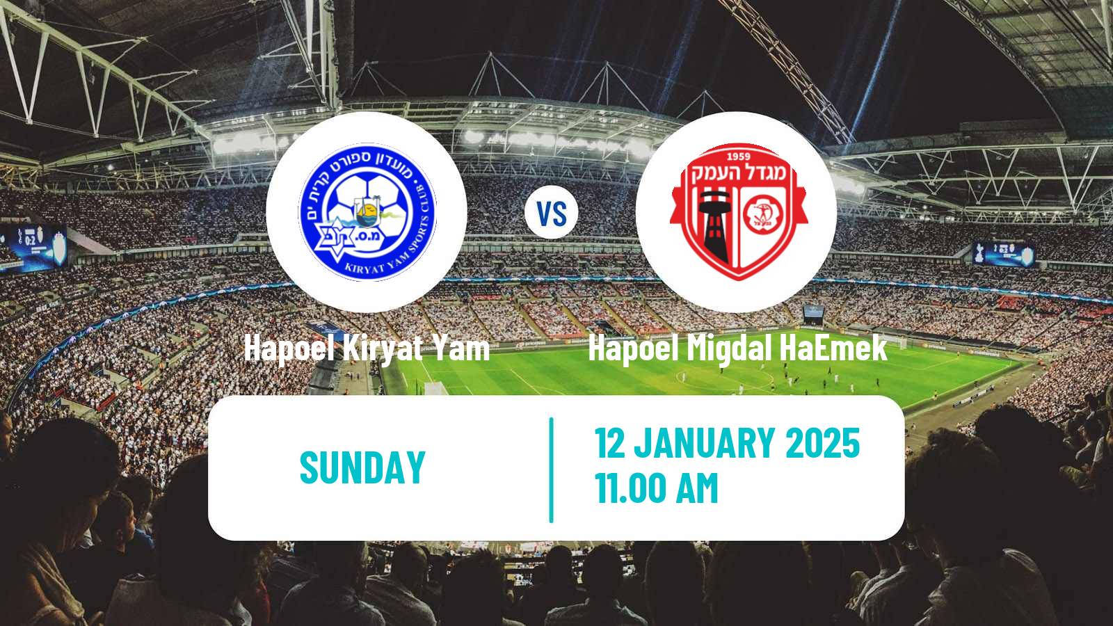 Soccer Israeli Liga Alef North Hapoel Kiryat Yam - Hapoel Migdal HaEmek