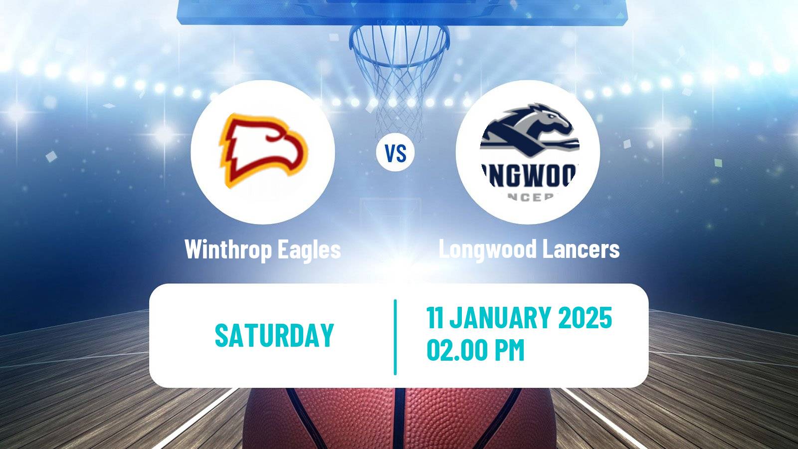 Basketball NCAA College Basketball Winthrop Eagles - Longwood Lancers