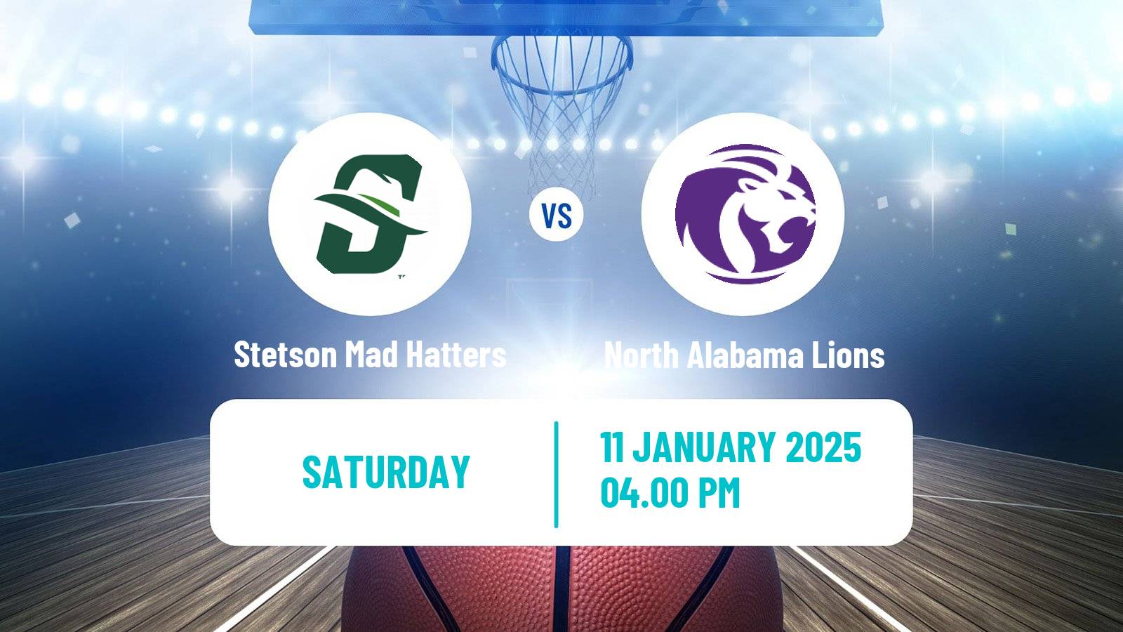 Basketball NCAA College Basketball Stetson Mad Hatters - North Alabama Lions