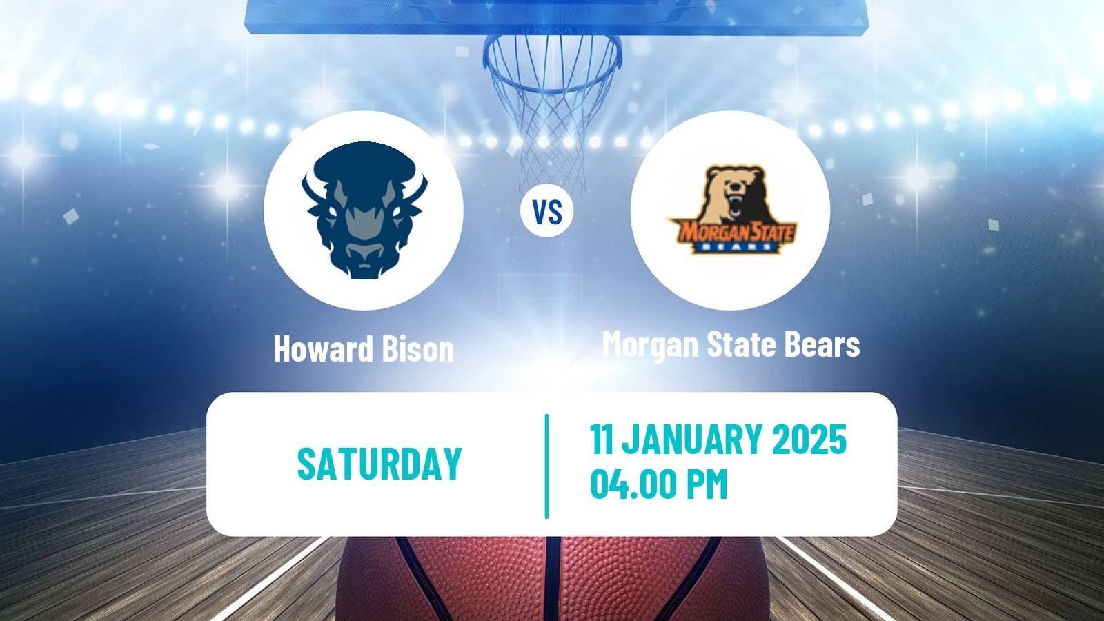 Basketball NCAA College Basketball Howard Bison - Morgan State Bears