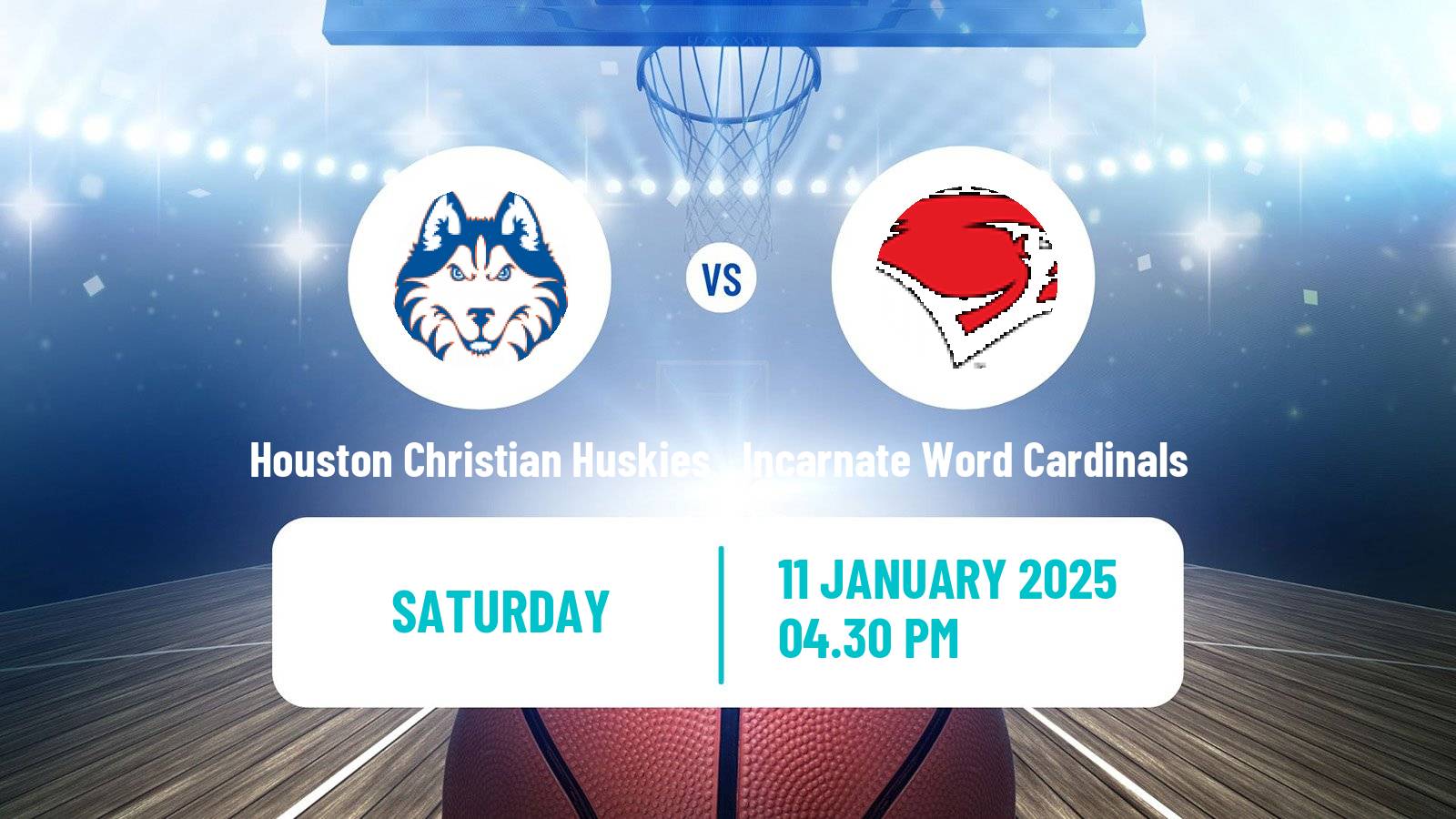 Basketball NCAA College Basketball Houston Christian Huskies - Incarnate Word Cardinals