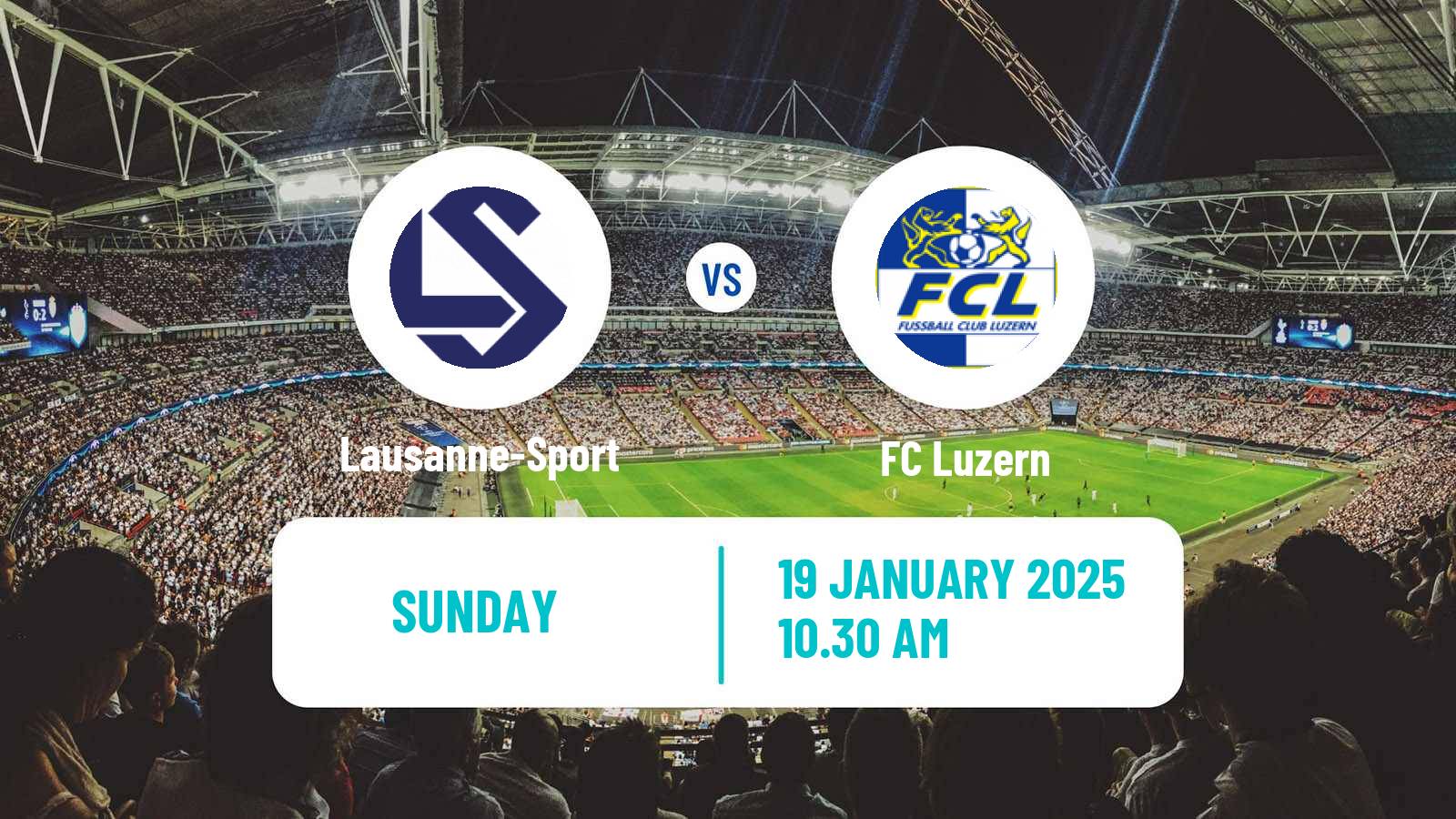 Soccer Swiss Super League Lausanne-Sport - Luzern