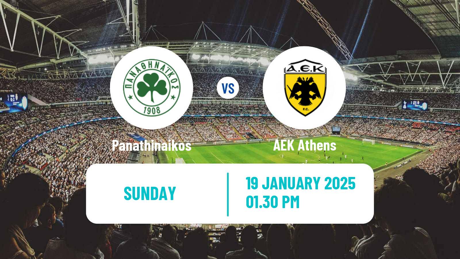 Soccer Greek Super League Panathinaikos - AEK Athens