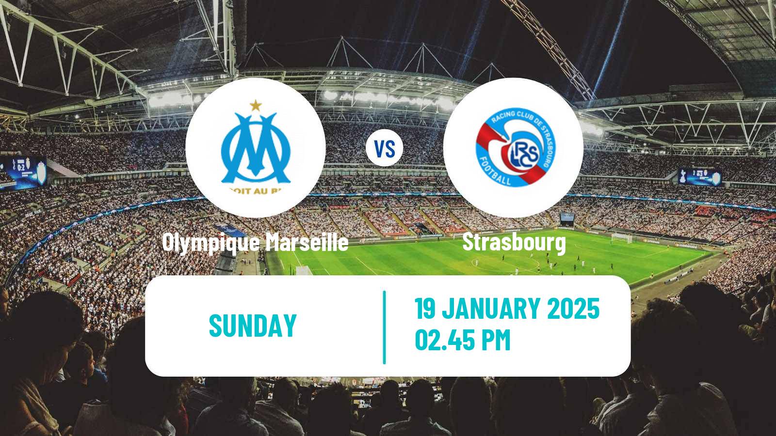 Soccer French Ligue 1 Olympique Marseille - Strasbourg