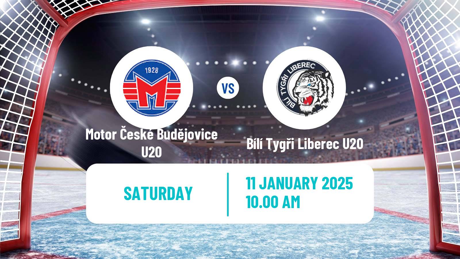 Hockey Czech ELJ Motor České Budějovice U20 - Bílí Tygři Liberec U20