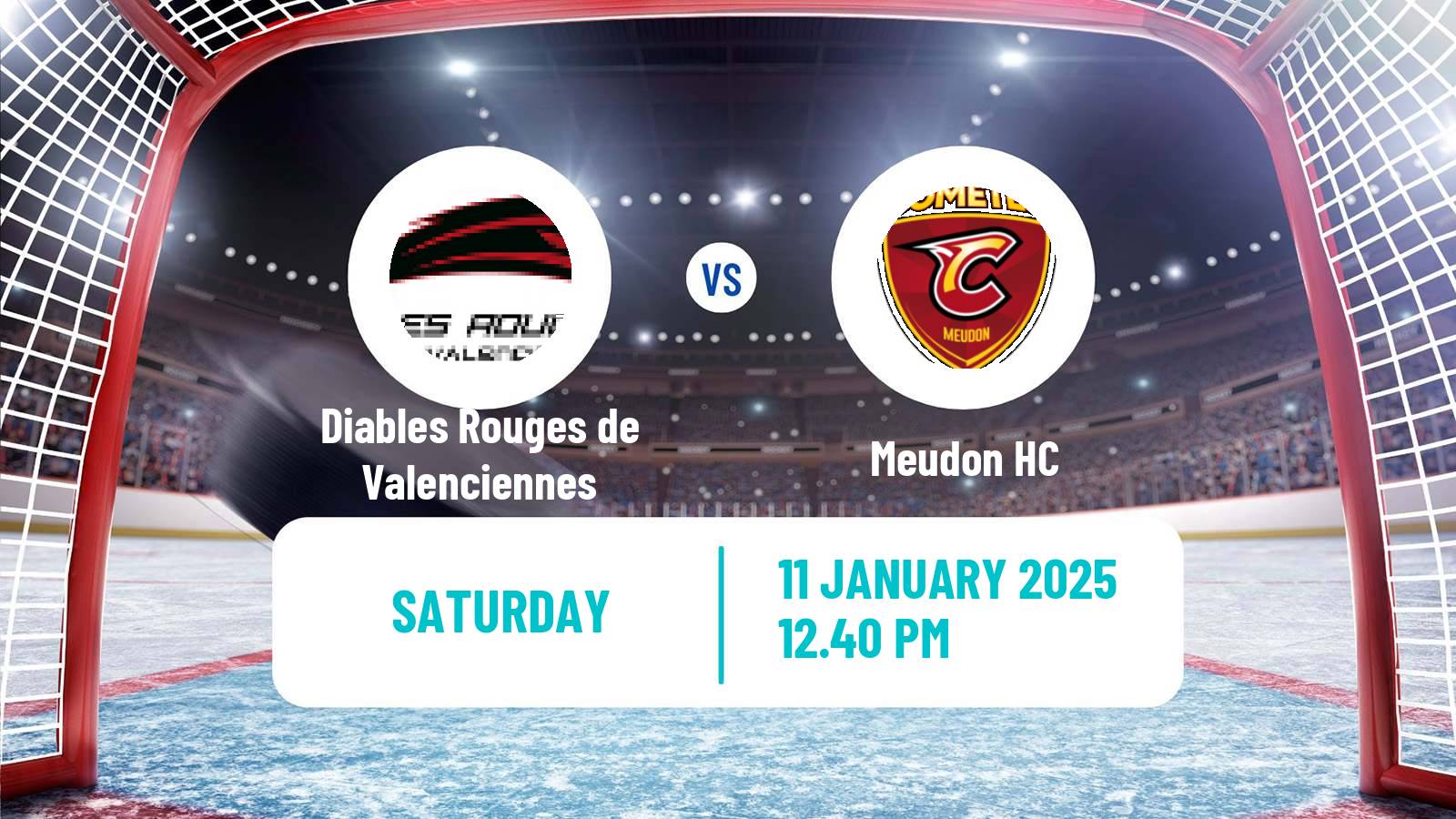 Hockey French D1 Ice Hockey Diables Rouges de Valenciennes - Meudon