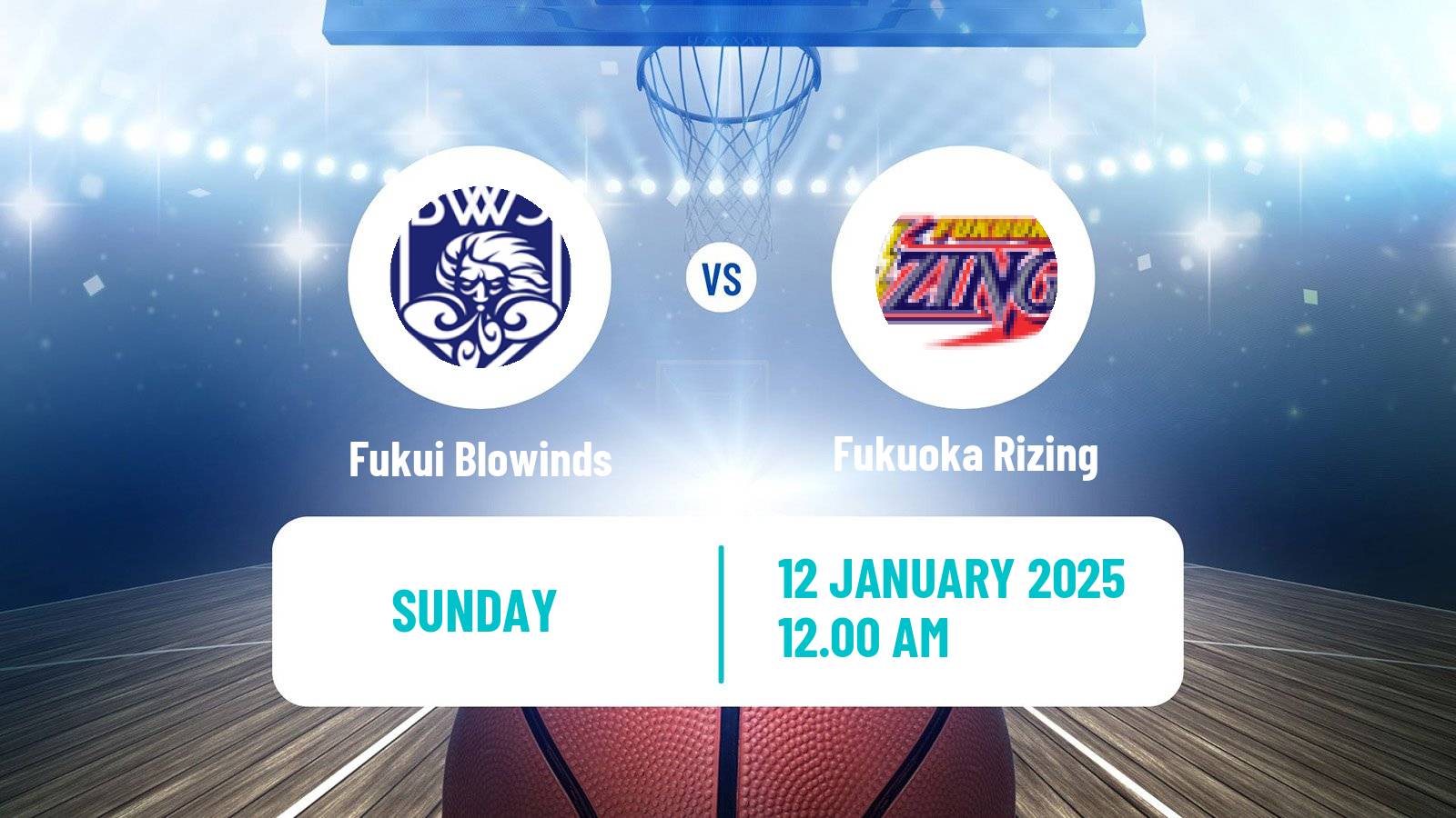 Basketball Japan B2 League Basketball Fukui Blowinds - Fukuoka Rizing