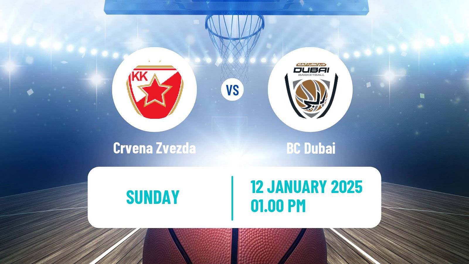 Basketball Adriatic League Crvena Zvezda - Dubai