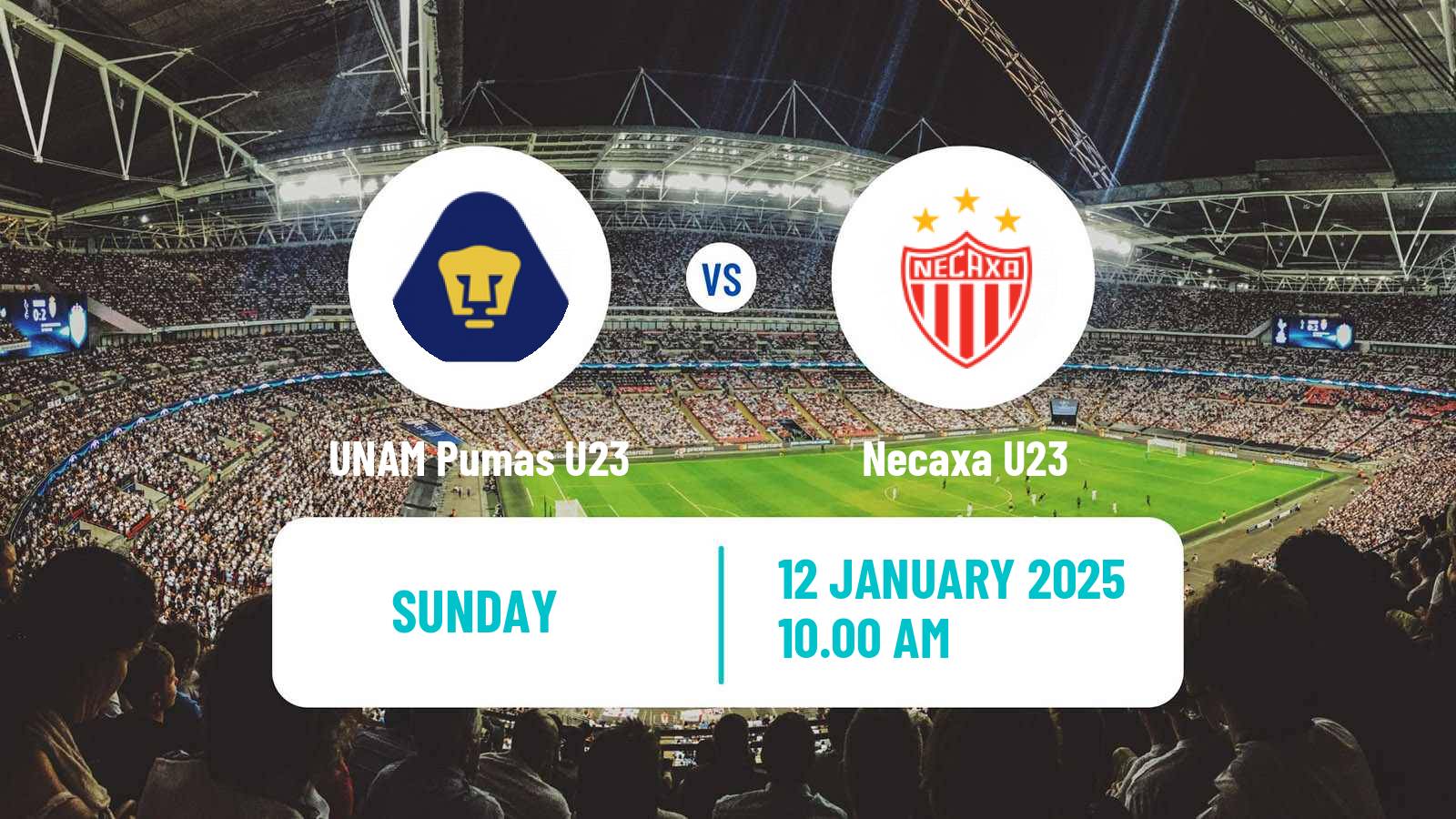 Soccer Mexican Liga MX U23 UNAM Pumas U23 - Necaxa U23