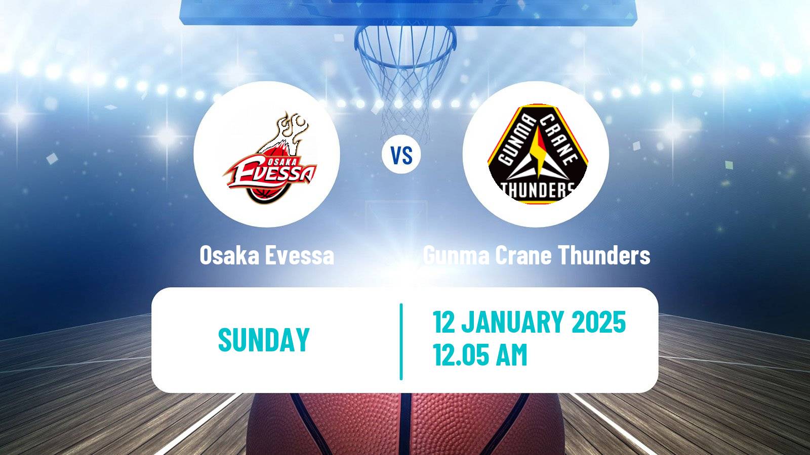 Basketball BJ League Osaka Evessa - Gunma Crane Thunders