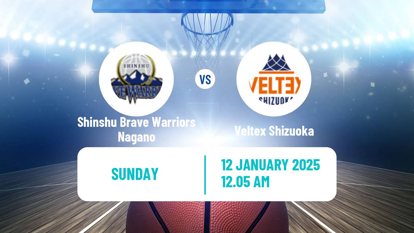 Basketball Japan B2 League Basketball Shinshu Brave Warriors Nagano - Veltex Shizuoka