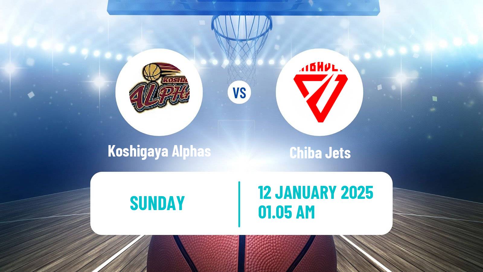 Basketball BJ League Koshigaya Alphas - Chiba Jets