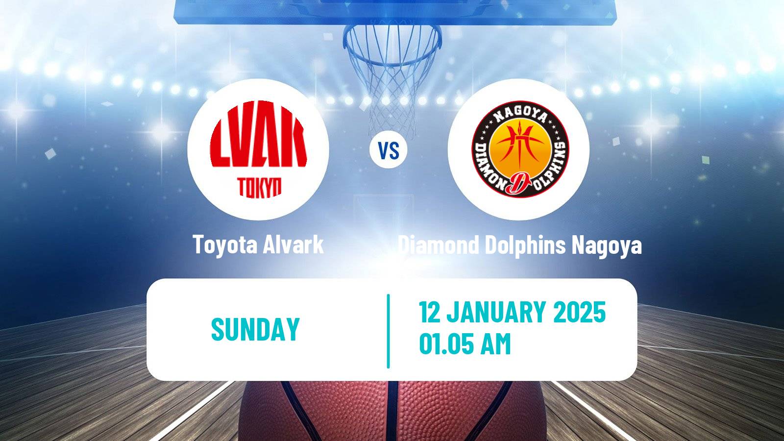 Basketball BJ League Toyota Alvark - Diamond Dolphins Nagoya