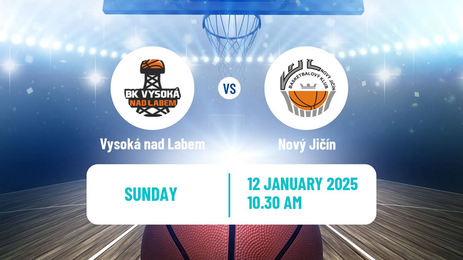 Basketball Czech 1 Liga Basketball Vysoká nad Labem - Nový Jičín