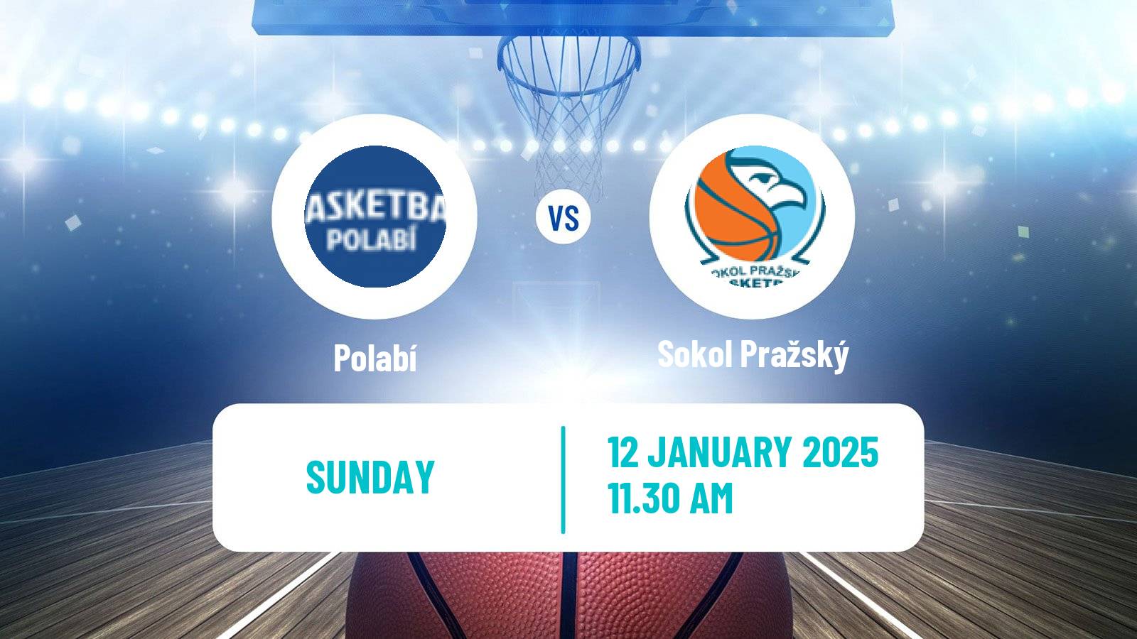 Basketball Czech 1 Liga Basketball Polabí - Sokol Pražský