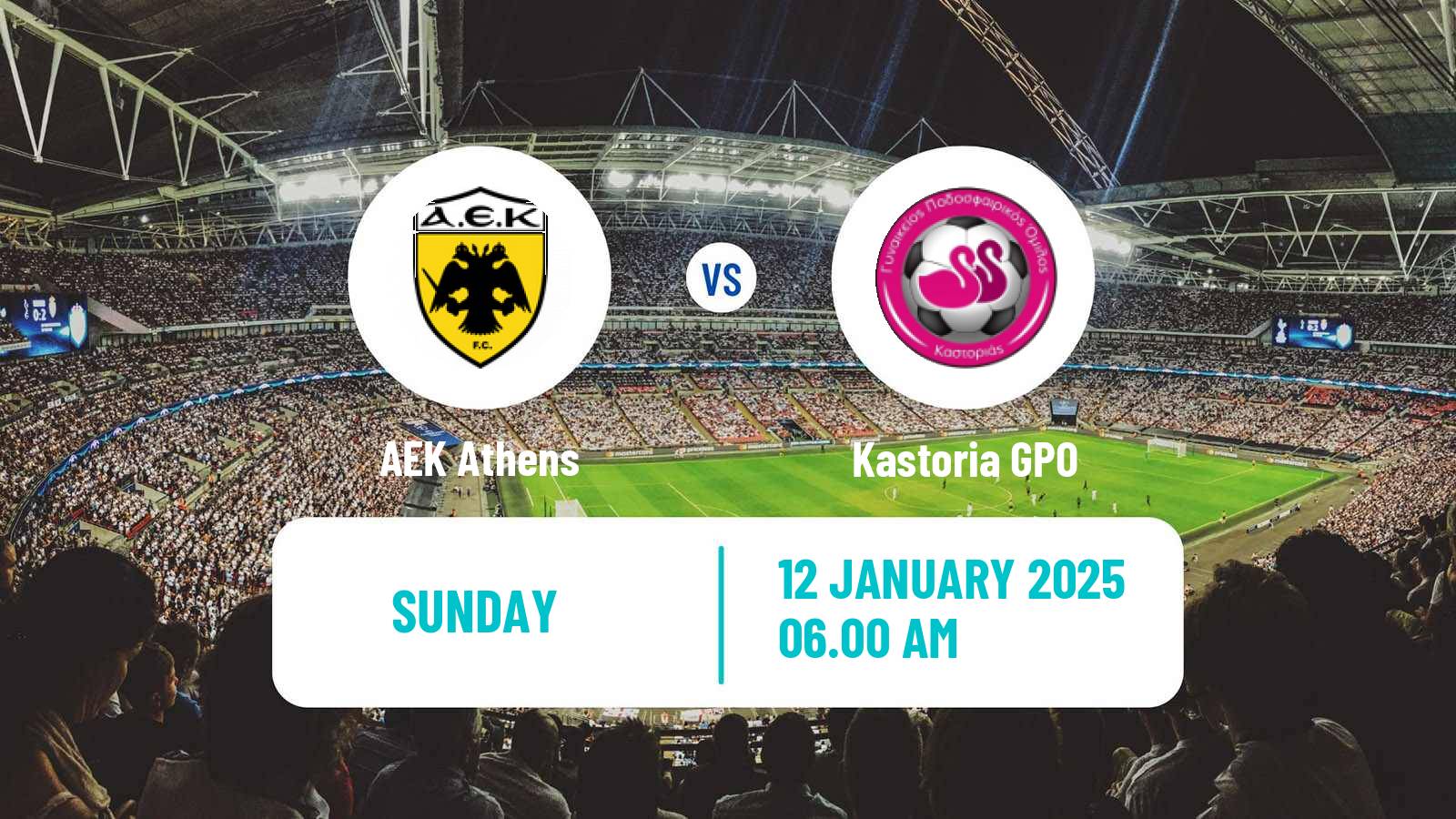 Soccer Greek Division A Women AEK Athens - Kastoria