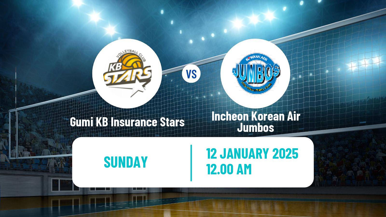 Volleyball South Korean V-League Gumi KB Insurance Stars - Incheon Korean Air Jumbos