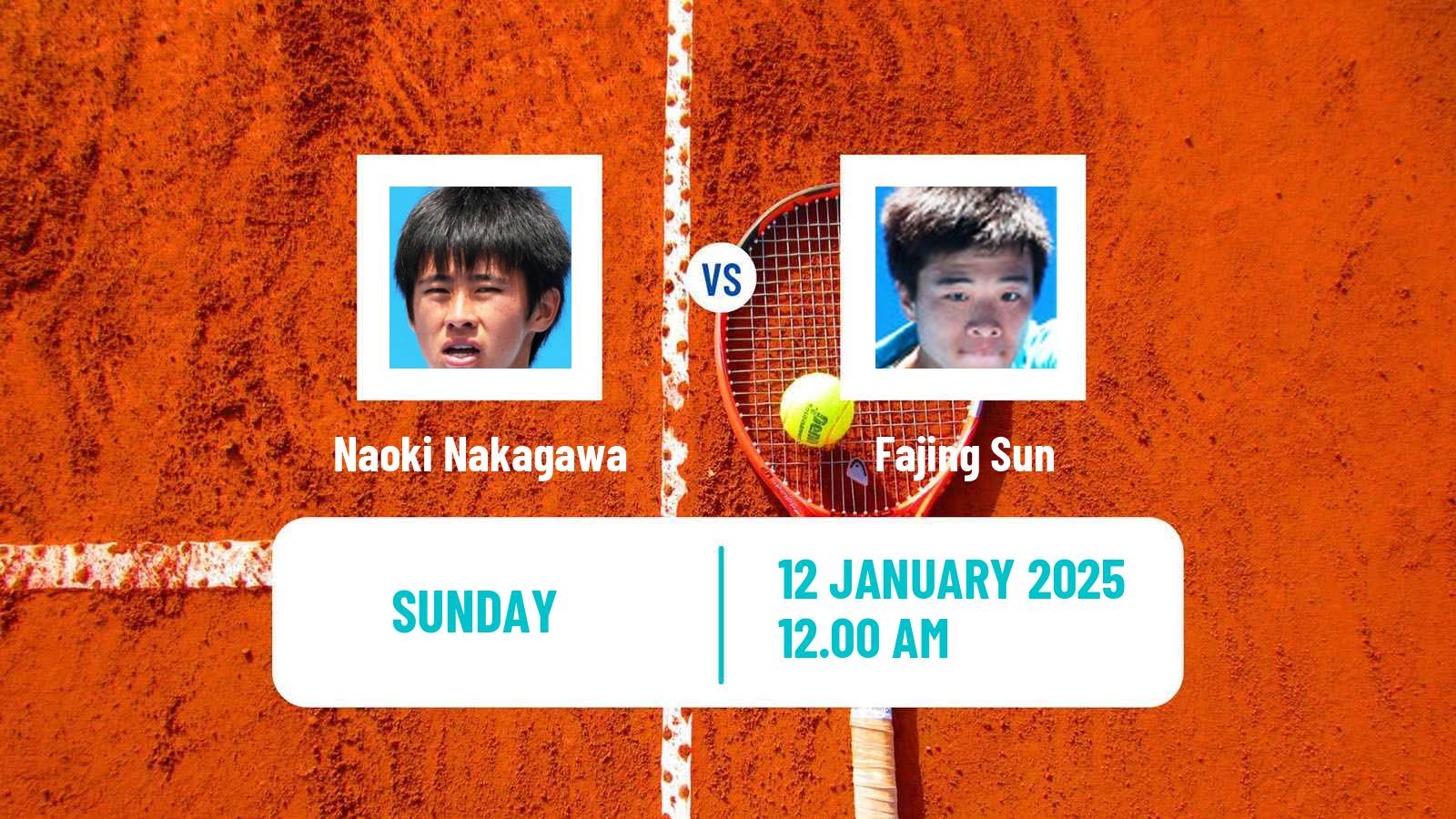 Tennis Nonthaburi 3 Challenger Men Naoki Nakagawa - Fajing Sun