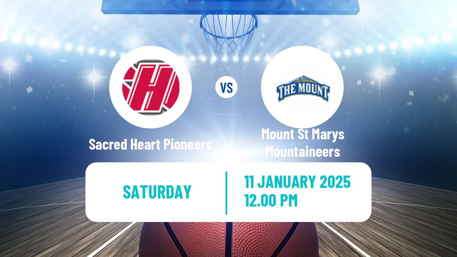 Basketball NCAA College Basketball Women Sacred Heart Pioneers - Mount St Marys Mountaineers