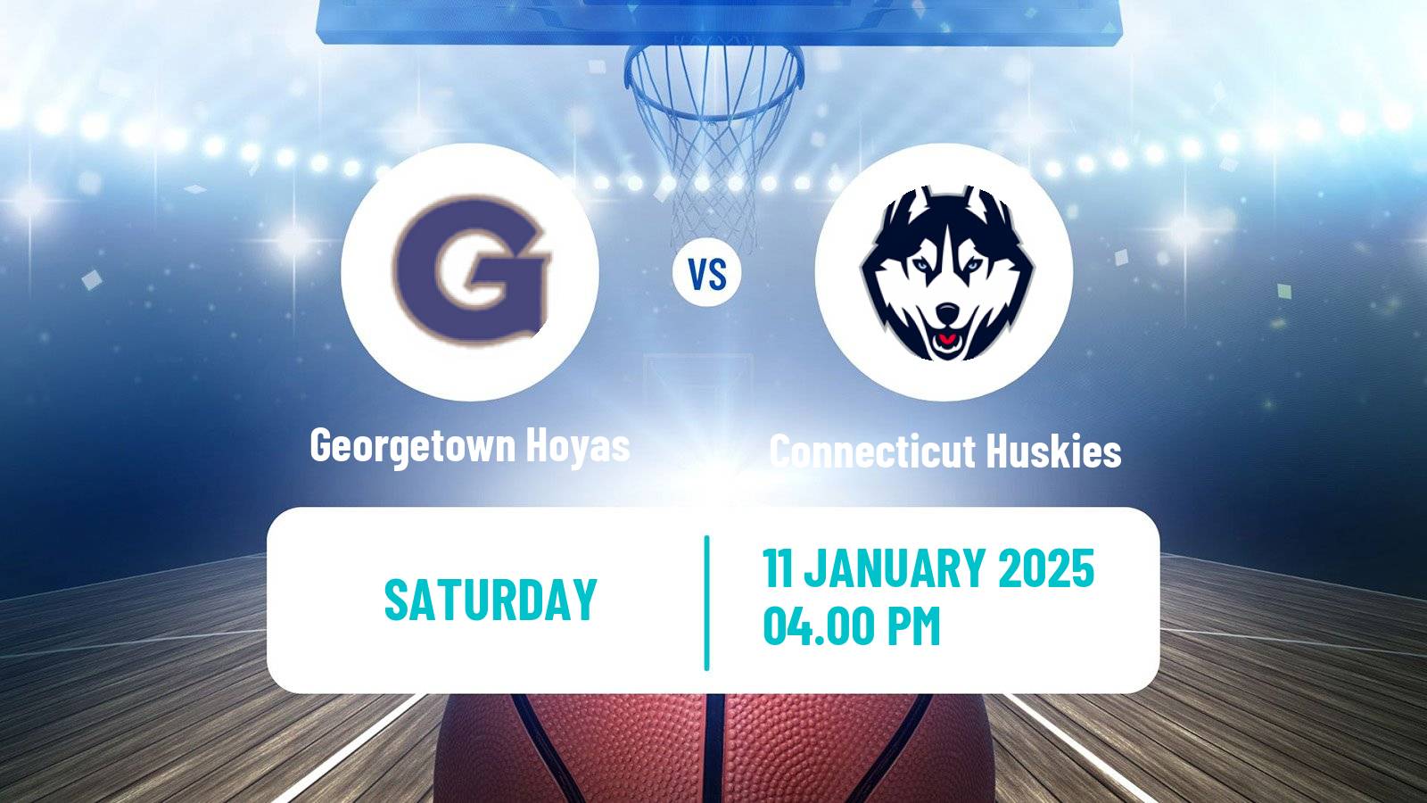 Basketball NCAA College Basketball Women Georgetown Hoyas - Connecticut Huskies