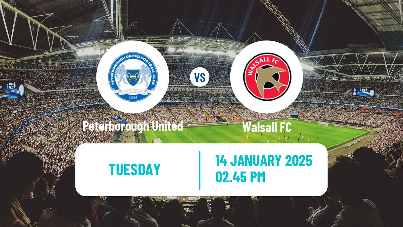 Soccer English EFL Trophy Peterborough United - Walsall