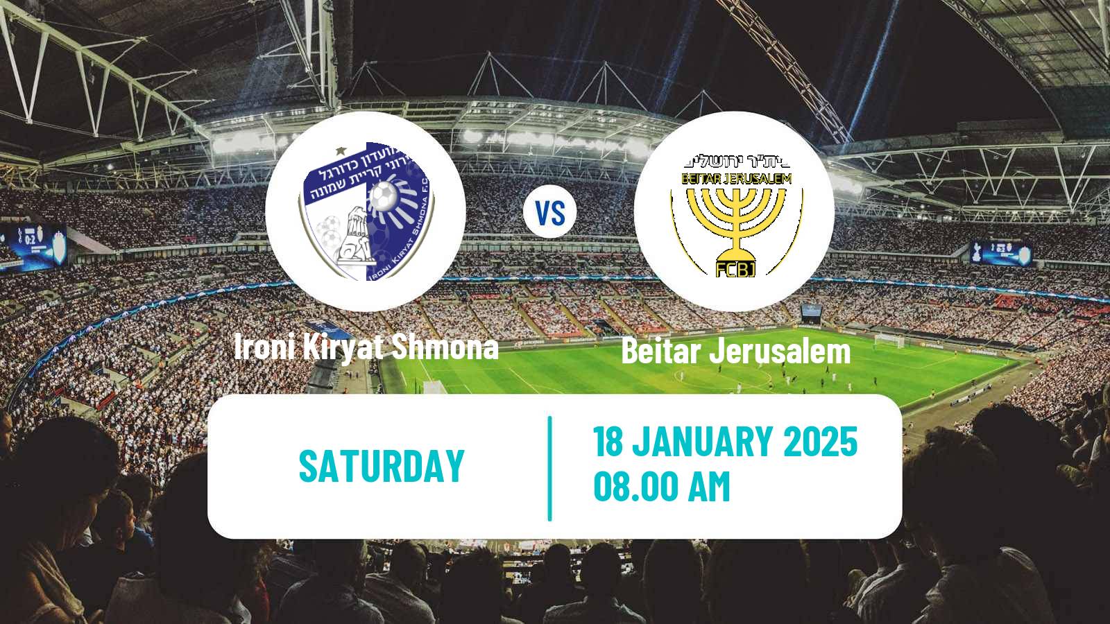 Soccer Israeli Ligat haAl Ironi Kiryat Shmona - Beitar Jerusalem