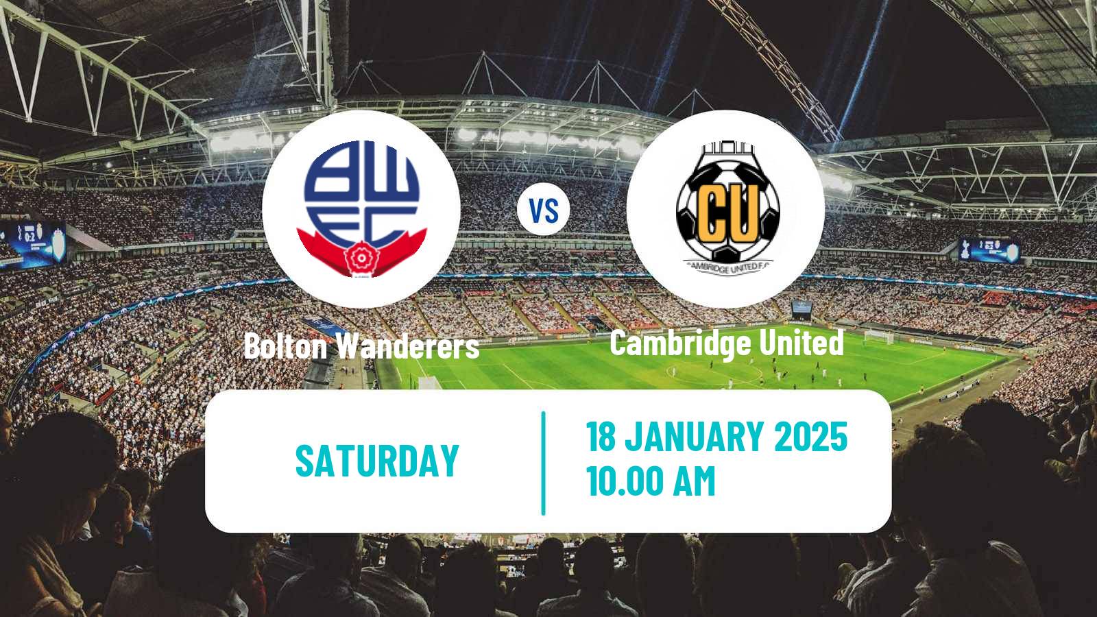 Soccer English League One Bolton Wanderers - Cambridge United