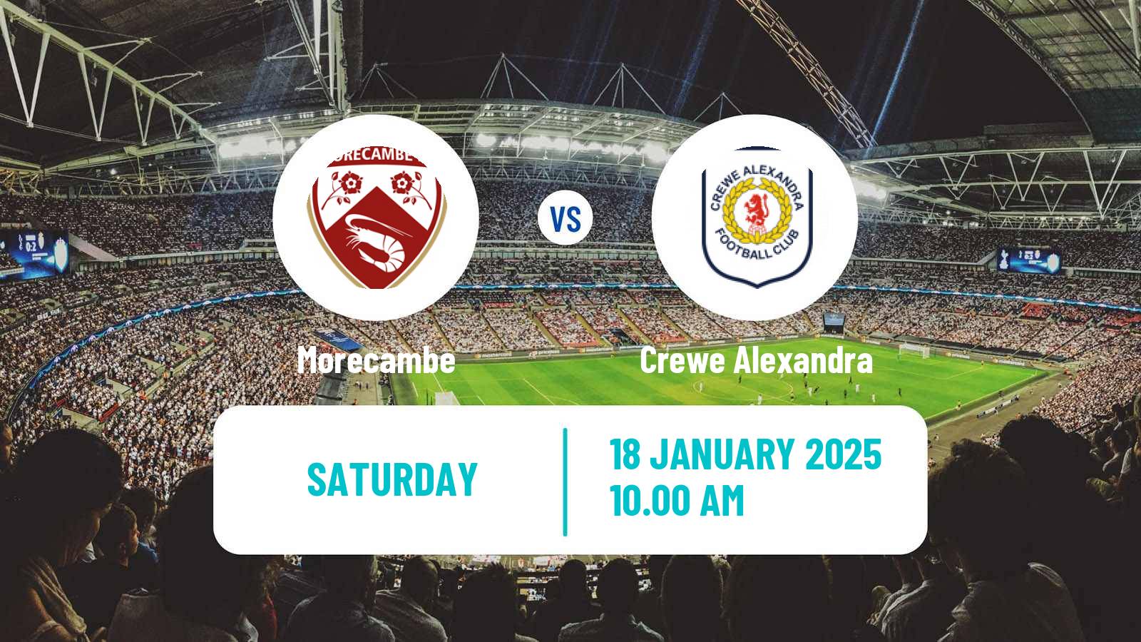 Soccer English League Two Morecambe - Crewe Alexandra