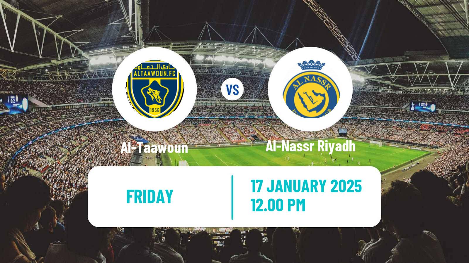 Soccer Saudi Professional League Al-Taawoun - Al-Nassr Riyadh