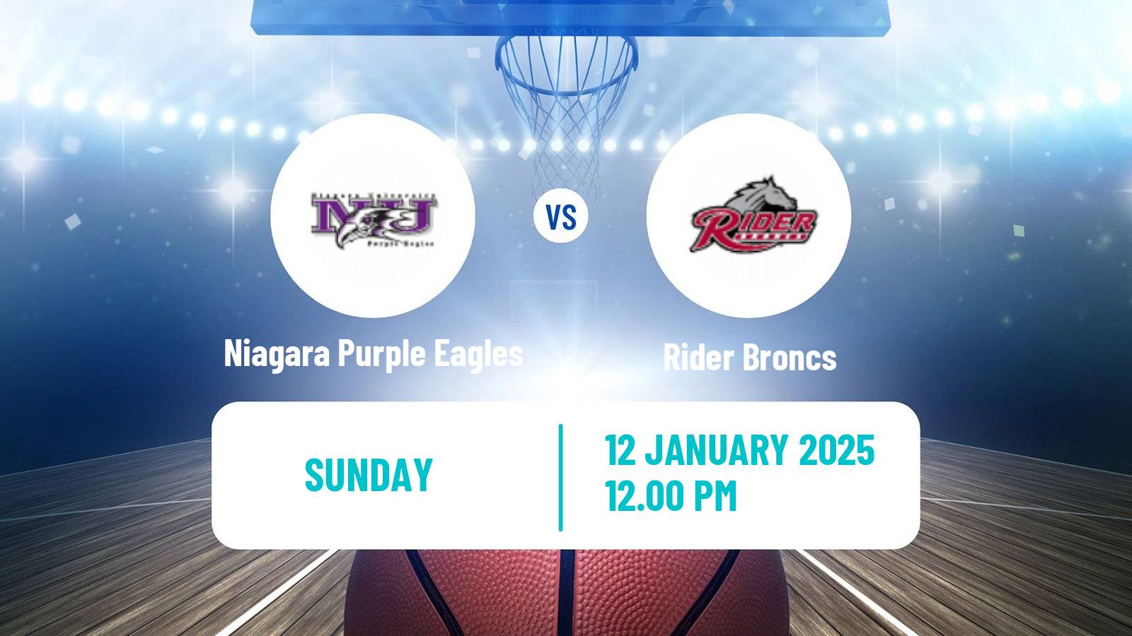 Basketball NCAA College Basketball Niagara Purple Eagles - Rider Broncs