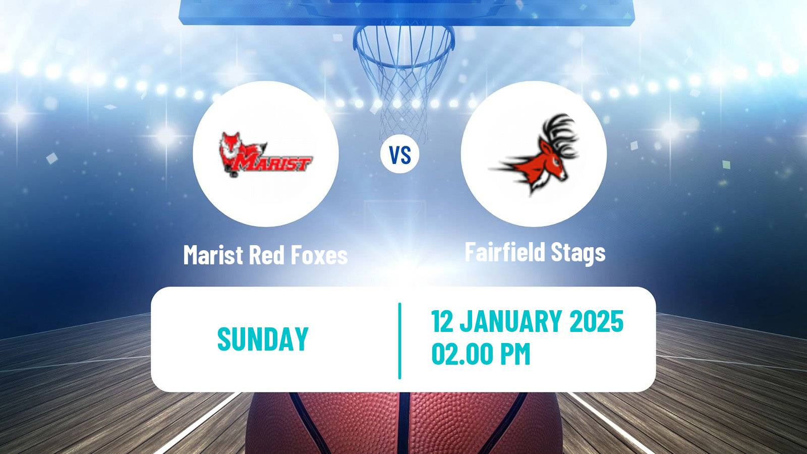 Basketball NCAA College Basketball Marist Red Foxes - Fairfield Stags