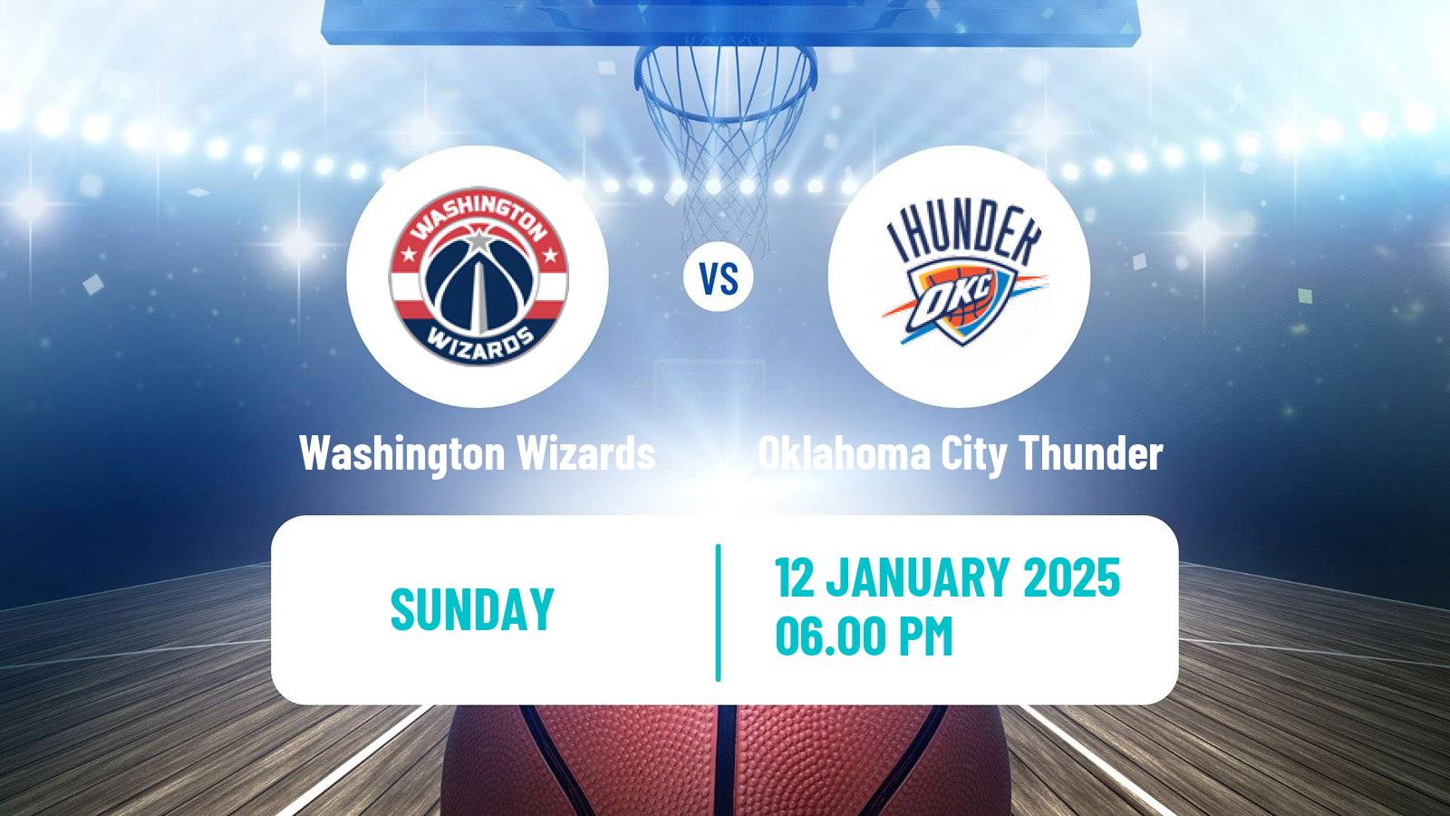 Basketball NBA Washington Wizards - Oklahoma City Thunder