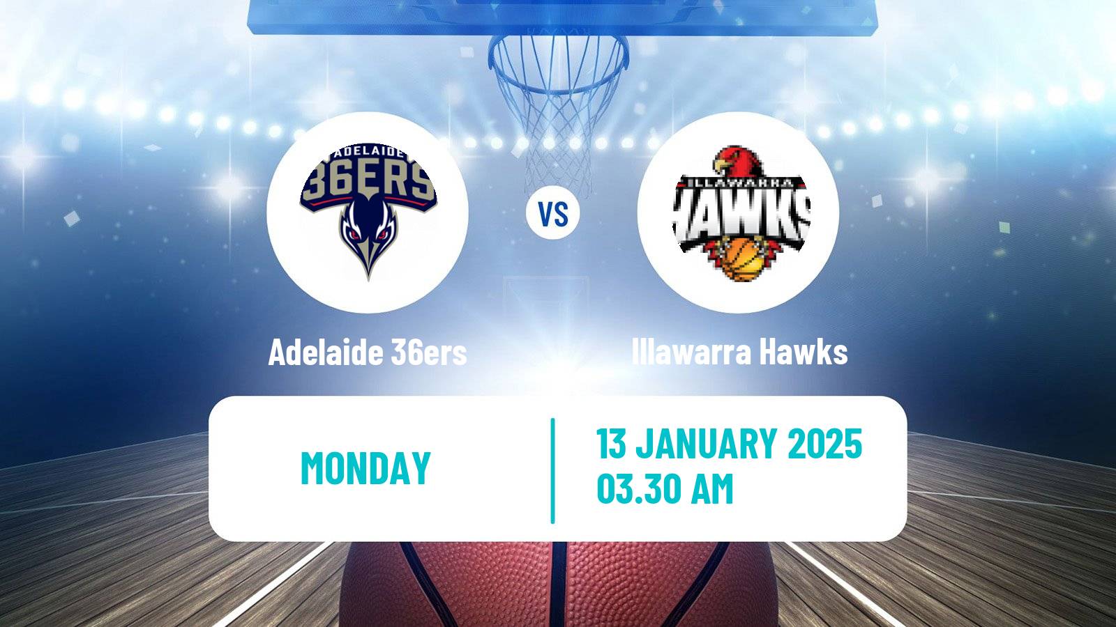 Basketball Australian NBL Adelaide 36ers - Illawarra Hawks